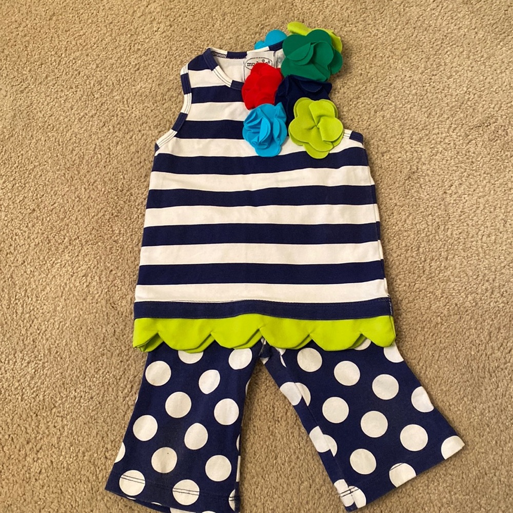 Mudpie baby girl outfit